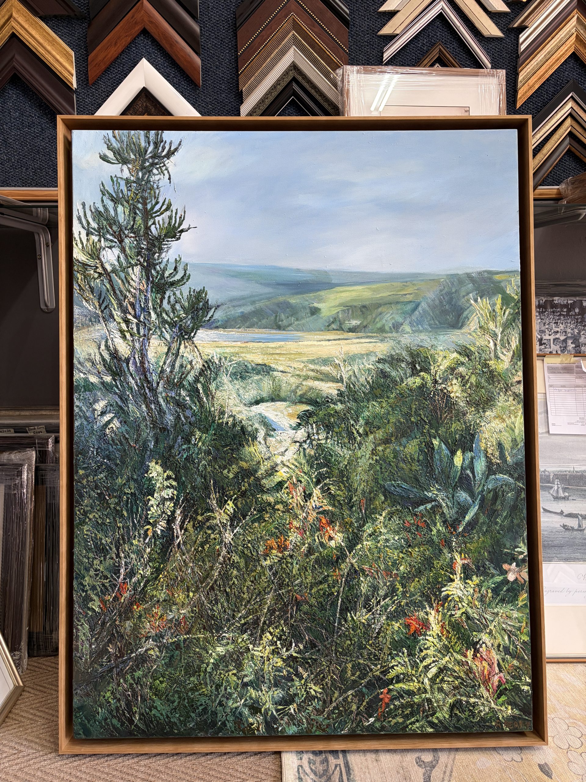 Framed landscape artwork by Classic Framers